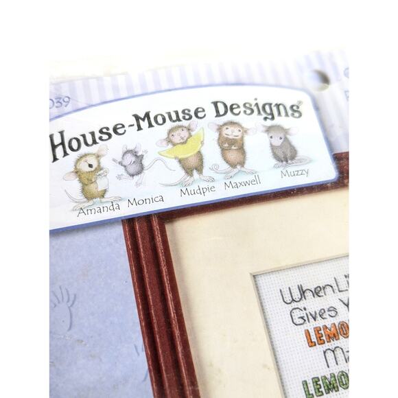 House-Mouse 5x7 Cross Stitch Kit “Make Lemonade” - New Unsealed Vintage Craft - Picture 6 of 8